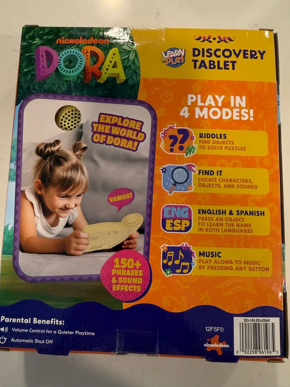 Nickelodeon Dora Yellow Discovery Tablet - Bilingual Learning Toy